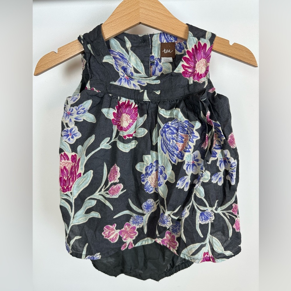 TEA Collection‎ Baby Girl Floral Romper Dress 9-12M